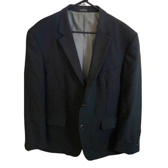 Pronto Uomo Black Wool Blend Suit Jacket Size 48R - Picture 1 of 8